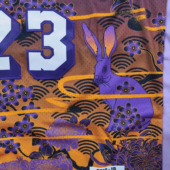 Los Angeles Lakers Lebron James' Year Of The Rabbit Special Edition Retro Jersey - Picture 4 of 8
